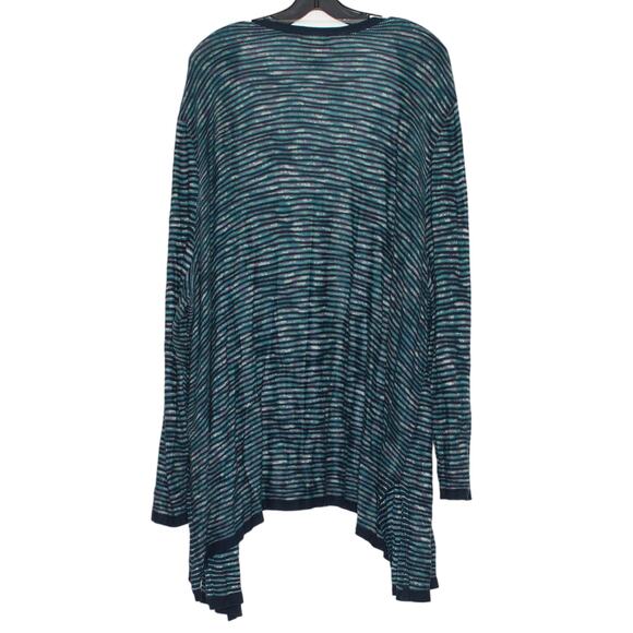 Catherines Cardigan Sweater Coastal Grandma Cottage Boho Minimalist Blue Size 3X - Picture 2 of 6